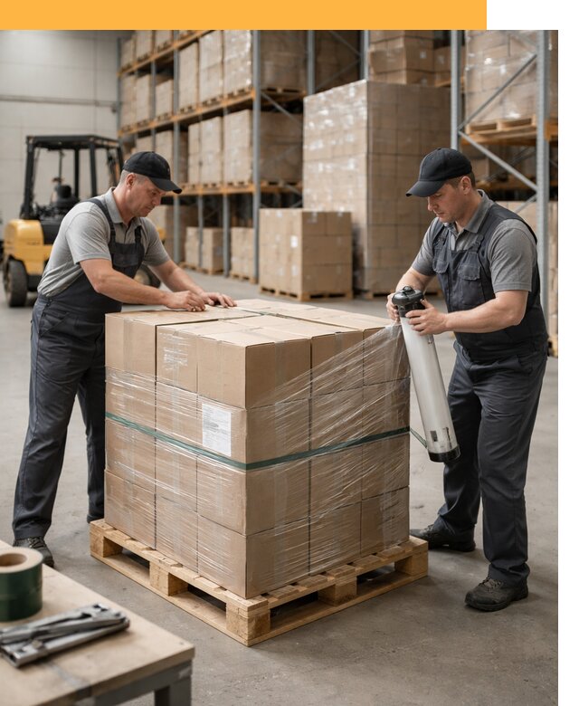 Упаковка и паллетирование грузов от 3684 руб: защита и крепление