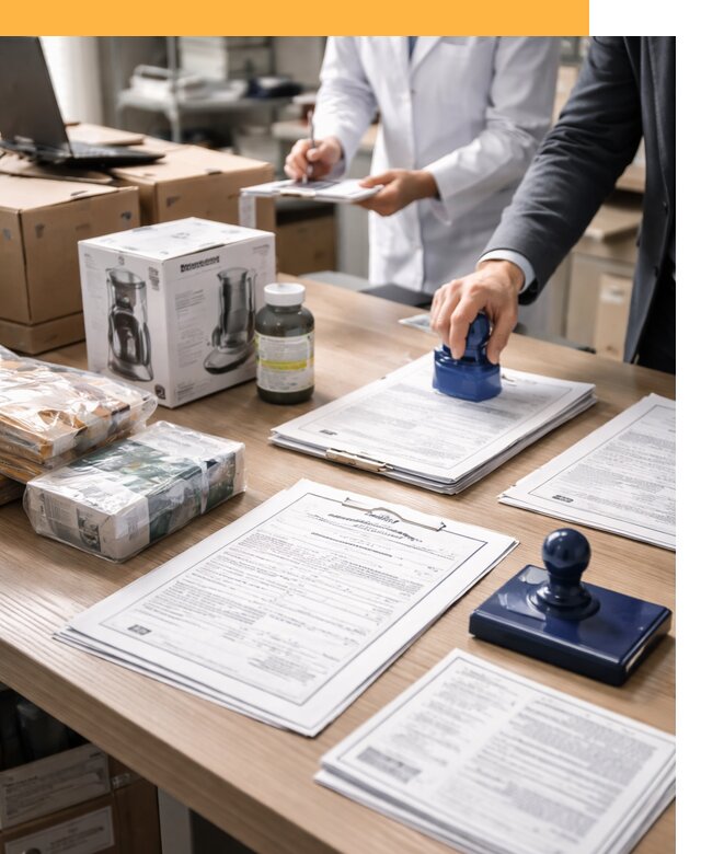 Сертификация импортных товаров от 12631 с таможенным сопровождением